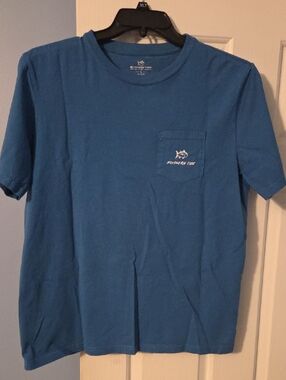 Southern Tide Ocean Blue Pocket Tee
